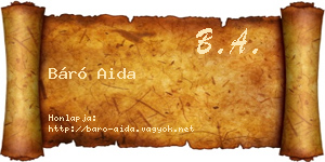 Báró Aida névjegykártya